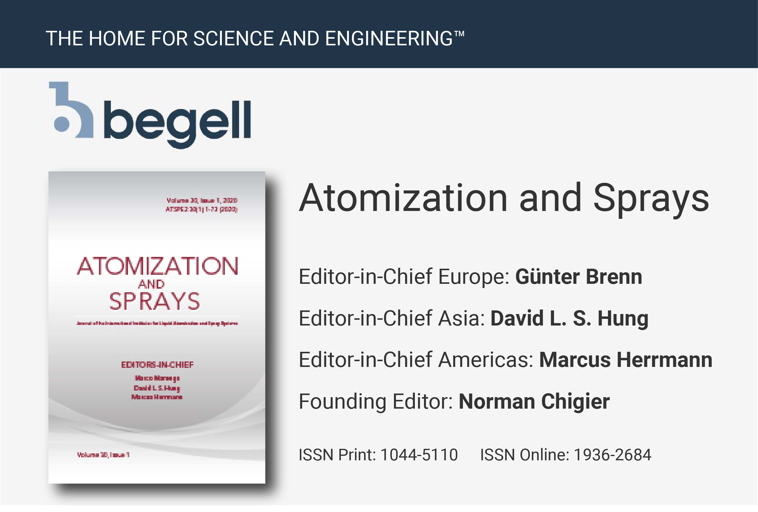 cover image, Atomization and Sprays publication